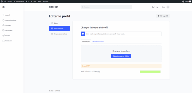 bog photo de profil wordpress